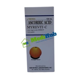 Ascorbic Acid (MYREVIT-C) 100mg/5mL Syrup box back view
