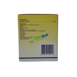 Amoxicillin (AMBIMOX) 500mg Capsule 100's box side view